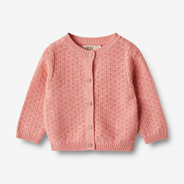 Wheat Main  Strikket Cardigan Magnella Knitted Tops 2509 rosette