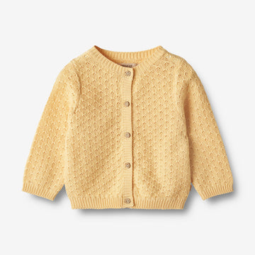 Wheat Main  Strikket Cardigan Magnella Knitted Tops 5001 pale apricot