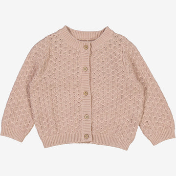 Wheat Main  Strikket Cardigan Magnella | Baby Knitted Tops 1356 pale lilac