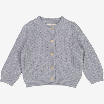 Wheat Main  Strikket Cardigan Magnella | Baby Knitted Tops 1528 cloudy sky