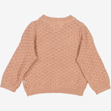 Wheat Strikket Cardigan Magnella | Baby Knitted Tops 2031 rose dawn