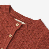 Wheat Main  Strikket Cardigan Magnella | Baby Knitted Tops 2072 red