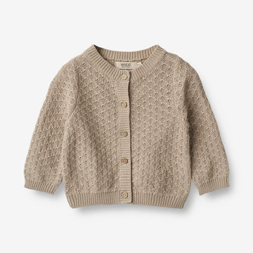 Wheat Main  Strikket Cardigan Magnella | Baby Knitted Tops 3231 soft beige