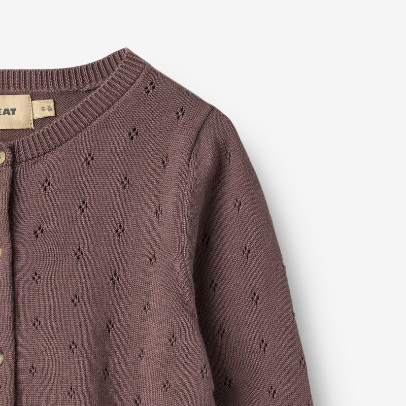 Wheat Main Strikket Cardigan Maia Cardigan 2378 plum 