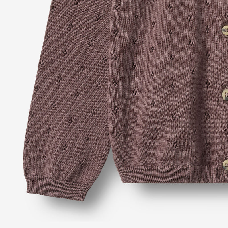 Wheat Main Strikket Cardigan Maia Cardigan 2378 plum 