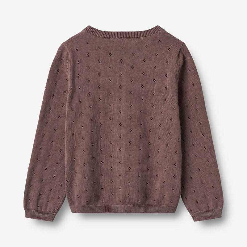 Wheat Main Strikket Cardigan Maia Cardigan 2378 plum 