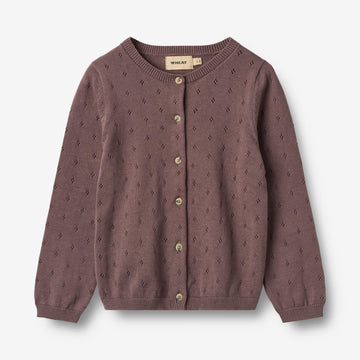 Wheat Main Strikket Cardigan Maia Cardigan 2378 plum 