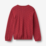 Wheat Main Strikket Cardigan Maia Cardigan 9697 red cherry