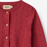 Wheat Main Strikket Cardigan Maia Cardigan 9697 red cherry