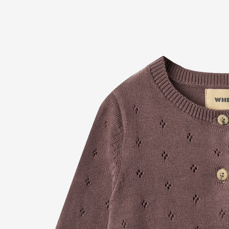 Wheat Main Strikket Cardigan Maia Cardigan 2378 plum 
