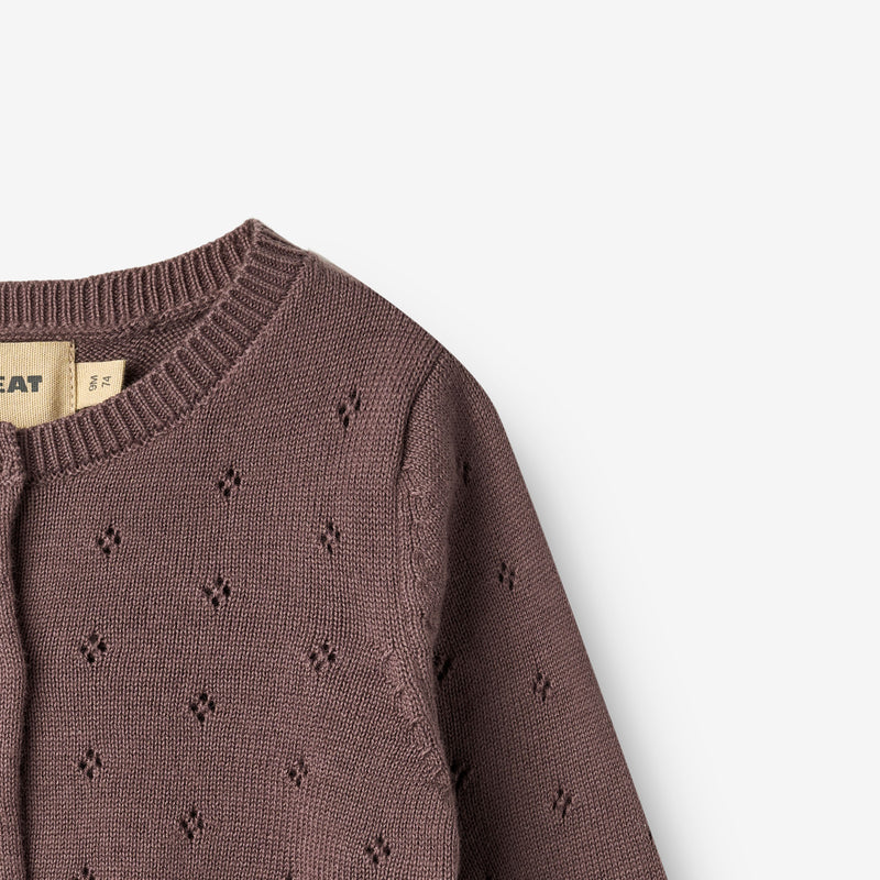Wheat Main Strikket Cardigan Maia Cardigan 2378 plum 