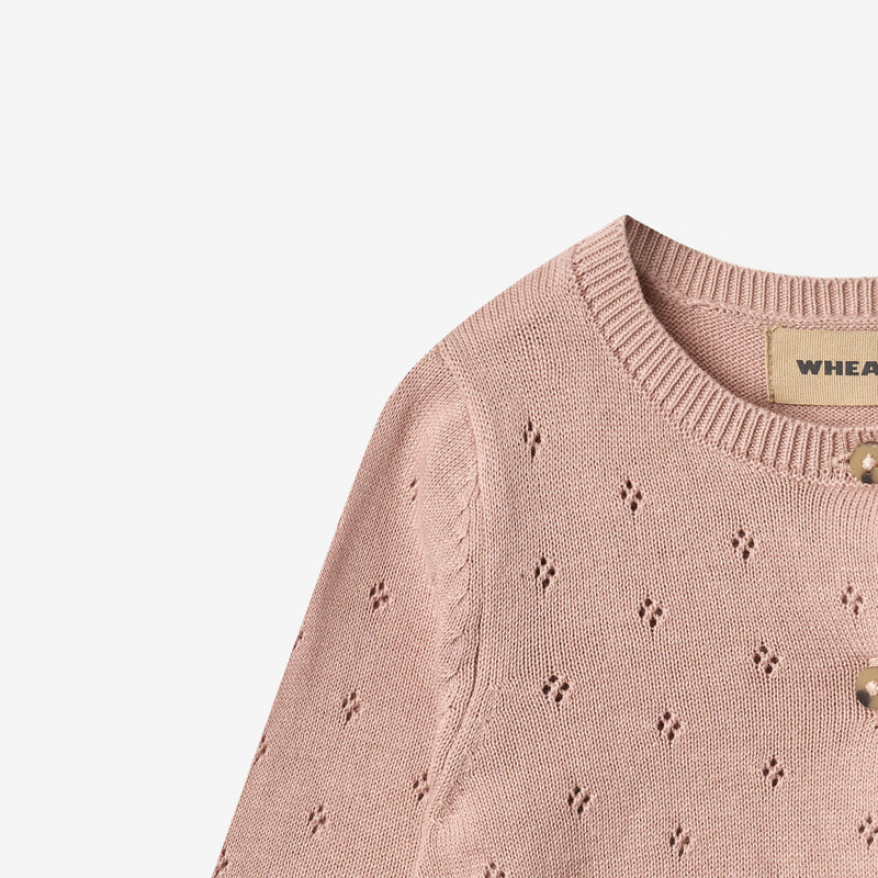 Wheat Main Strikket Cardigan Maia Cardigan 2487 rose powder