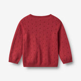 Wheat Main Strikket Cardigan Maia Cardigan 9697 red cherry