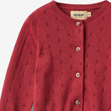 Wheat Main Strikket Cardigan Maia Cardigan 9697 red cherry