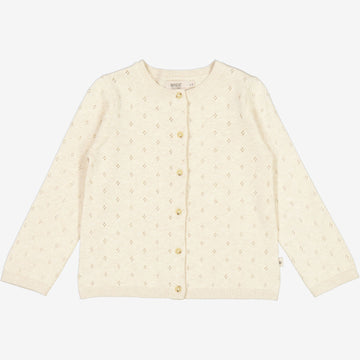 Wheat Main  Strikket Cardigan Maia Knitted Tops 1101 cloud melange