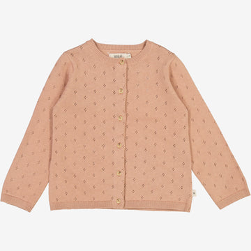 Wheat Main  Strikket Cardigan Maia Knitted Tops 2031 rose dawn