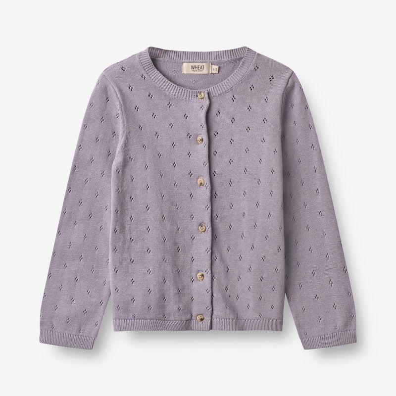 Wheat Strikket Cardigan Maia Knitted Tops 1346 lavender