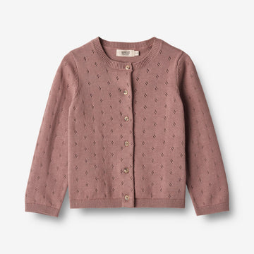 Wheat Main  Strikket Cardigan Maia Knitted Tops 1349 lavender rose
