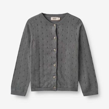 Wheat Main  Strikket Cardigan Maia Knitted Tops 1525 autumn sky