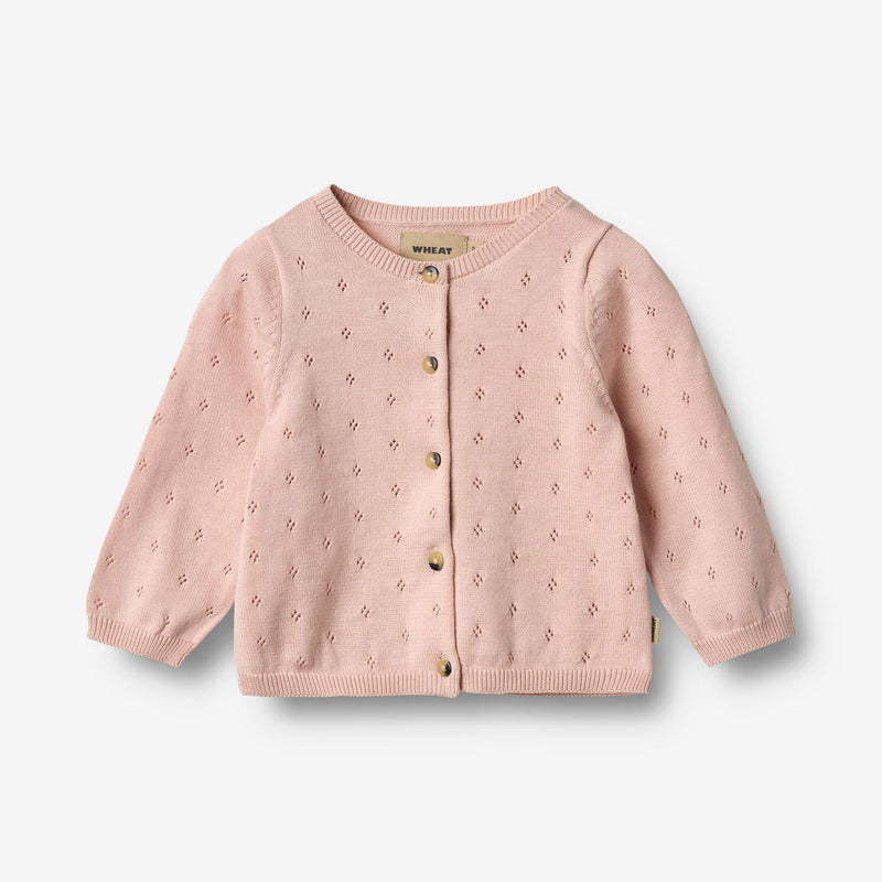 Wheat Main Strikket Cardigan Maia Knitted Tops 2400 powder