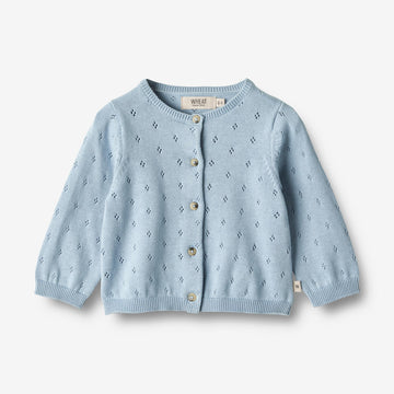 Wheat Main  Strikket Cardigan Maia Knitted Tops 1049 blue summer