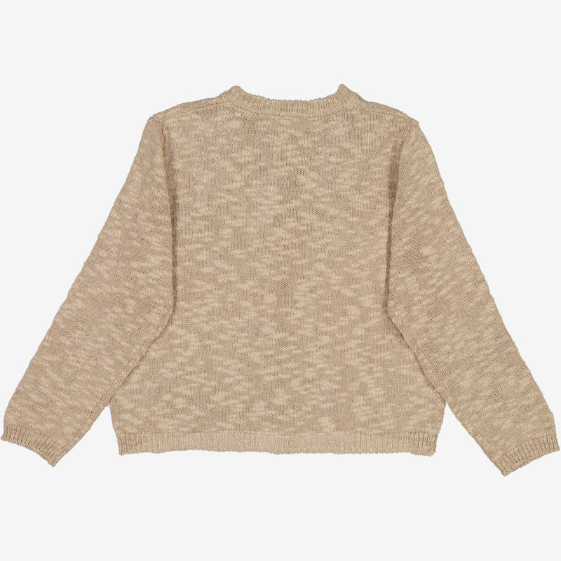 Wheat Strikket Cardigan Mille Knitted Tops 1096 warm stone