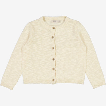 Wheat Main  Strikket Cardigan Mille Knitted Tops 3129 eggshell 