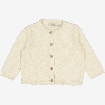 Wheat Main  Strikket Cardigan Mille | Baby Knitted Tops 3129 eggshell 