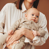 Wheat Main Strikket Cardigan Nico Knitted Tops 9574 warm sand melange