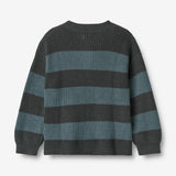 Wheat Main Strikket Cardigan Noor Knitted Tops 9572 stormy weather stripe