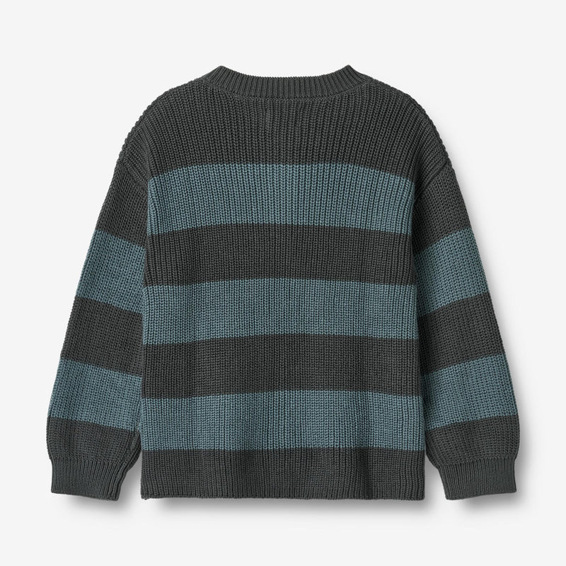 Wheat Main Strikket Cardigan Noor Knitted Tops 9572 stormy weather stripe