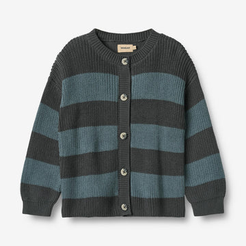 Wheat Main Strikket Cardigan Noor Knitted Tops 9572 stormy weather stripe