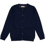 Wheat Main Strikket Cardigan Skye Knitted Tops 1432 navy