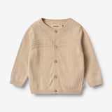 Wheat Main Strikket Cardigan Sofus Knitted Tops 3354 warm sand