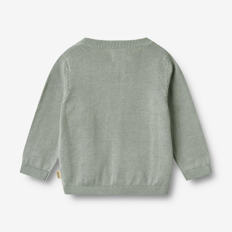 Wheat Main Strikket Cardigan Sofus Knitted Tops 9567 soft rain