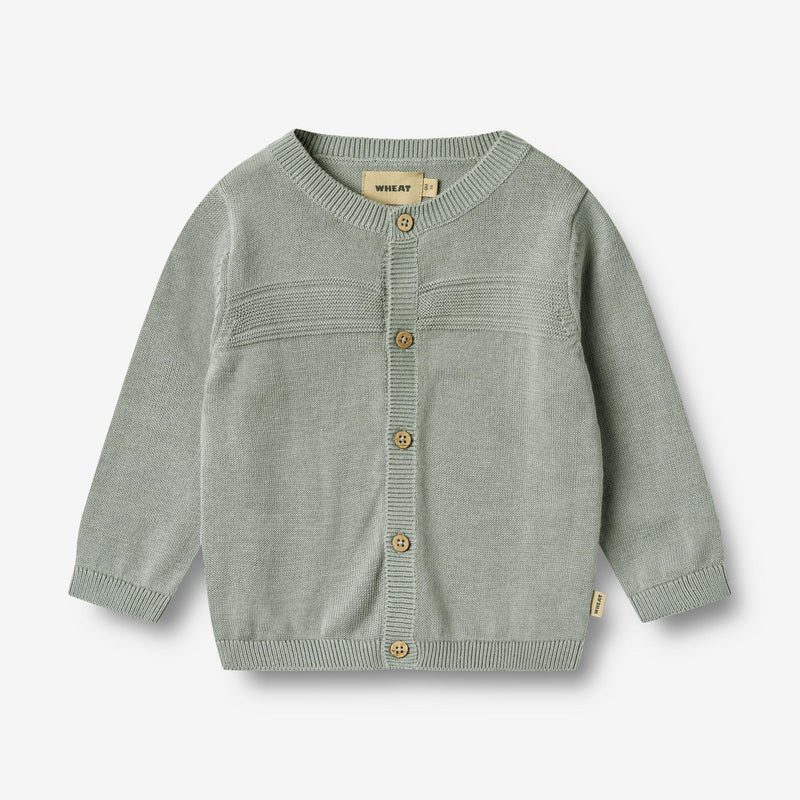 Wheat Main Strikket Cardigan Sofus Knitted Tops 9567 soft rain