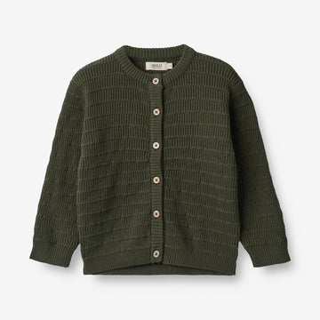 Wheat Main  Strikket Cardigan Villy Knitted Tops 1687 forest night
