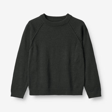 Wheat Main  Strikket Genser Benja Knitted Tops 0025 black coal