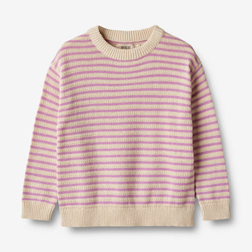 Wheat Main  Strikket Genser Chris Knitted Tops 4501 iris stripe