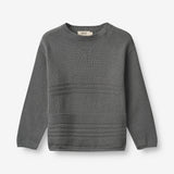 Wheat Main  Strikket Genser Gunnar Knitted Tops 1525 autumn sky