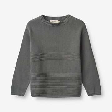 Wheat Main  Strikket Genser Gunnar Knitted Tops 1525 autumn sky