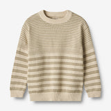 Wheat Main  Strikket Genser Janus Knitted Tops 0172 grey sand