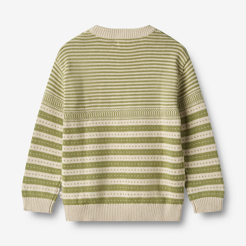 Wheat Main  Strikket Genser Janus Knitted Tops 4122 sage