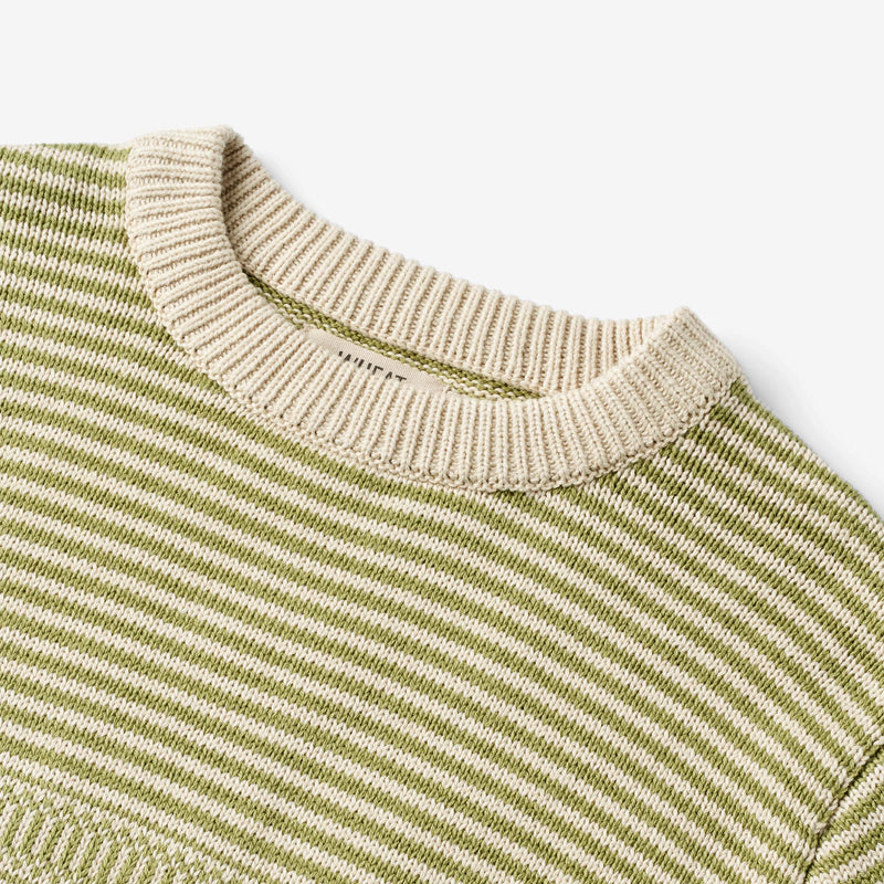 Wheat Main  Strikket Genser Janus Knitted Tops 4122 sage