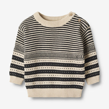 Wheat Main  Strikket Genser Janus Knitted Tops 1432 navy