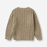 Wheat Main Strikket Genser L/S Oliver Pullover 0070 gravel