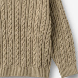 Wheat Main Strikket Genser L/S Oliver Pullover 0070 gravel