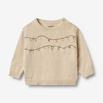 Wheat Main Strikket Genser Lisa Knitted Tops 3191 offwhite