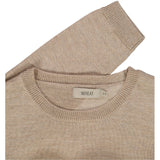 Wheat Main Strikket Genser Maui Knitted Tops 3204 khaki melange