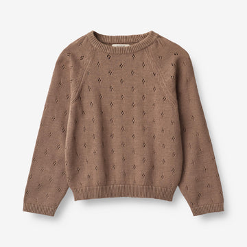 Wheat Main  Strikket Genser Mira Knitted Tops 3004 cocoa brown